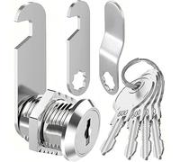 Litensh Mailbox Lock with 4 Keys, Lock for Cabinet Cam Letterbox Drawers Dresser Cupboard Door Furniture Locker Locks(25MM)