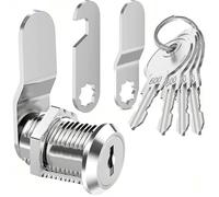 Litensh Mailbox Lock with 4 Keys, Lock for Cabinet Cam Letterbox Drawers Dresser Cupboard Door Furniture Locker Locks(16MM)