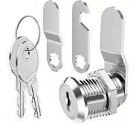 Litensh Scurity Cabinet Cam Locks 30mm, Mailbox Lock with Key Different, Letter Post Box Lock, Secure Files Drawers Dresser Cupboard Furniture Door Locks