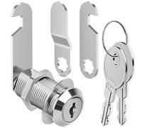 Litensh Scurity Cabinet Cam Locks 35mm, Mailbox Lock with Key Different, Letter Post Box Lock, Secure Files Drawers Dresser Cupboard Furniture Door Locks