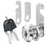Litensh Security Mailbox Lock with Different Keys, 16mm Letter Post Box Lock, Cabinet Drawer Cam Cupboard Lock, Toolbox Door Furniture Locker Lock Come with 2 Different Lock Plates