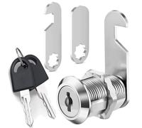 Litensh Security Mailbox Lock with Different Keys, 25mm Letter Post Box Locks, Cabinet Drawer Cam Cupboard Toolbox Door Furniture Locker Lock Come with 2 Different Plates