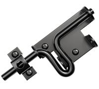 Litensh Slide Gate Latch Bolt Lock 6 Inch, Stainless Steel Door Lock Bolt with Padlock Hole, Sliding Bolt Gate Latch Barrel Bolt Shed Locking Lock for Wooden Fence Shed Yard Barn Door Outdoor Black