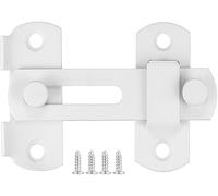 Litensh Sliding Barn Door Lock, Stainless Steel Gate Latch Flip Slide Latch Hardware, Safety Door Bolt Latch Lock for Door Window Wine Cabinet Bathroom Outdoor Garage Garden (White180° 4Inch)