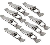 Litensh Stainless Steel Tension Clasp with Screws, 56mm Lever Clasp, Spring Toggle Latch Hasp, Catch Clamp Clip, Box Closure, Cap Lock for Toolbox Drawer Chest Case Cabinet (8, 56 mm)