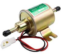 Litensh Universal Electric Fuel Pump,Heavy Duty 12V Inline Pump Pressure Gas Diesel Inline Low Pressure Metal Pump Module Bolt Fixing Wire Inline for Gasoline Diesel HEP-02A Gold