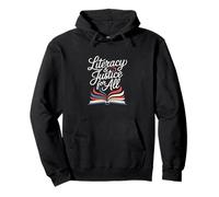 Literacy And Justice For All Book Lover Ban Reader Library Pullover Hoodie