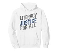 Literacy And Justice For All Equality Teacher Librarian Pullover Hoodie
