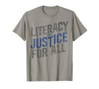 Literacy and Justice for All Equality Teacher Librarian T-Shirt