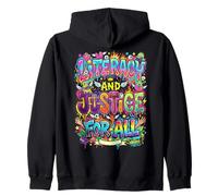 Literacy And Justice For All Graffiti Art Zip Hoodie