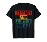 Literacy and Justice for All Reading Equality Book Lover T-Shirt