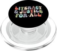 Literacy and Justice For All Stop Book Banning Librarian PopSockets PopGrip for MagSafe