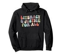 Literacy and Justice For All Stop Book Banning Librarian Pullover Hoodie