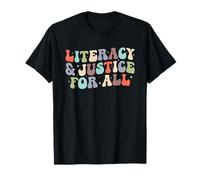 Literacy and Justice For All Stop Book Banning Librarian T-Shirt