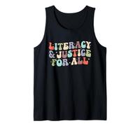 Literacy and Justice For All Stop Book Banning Librarian Tank Top