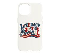 Literacy and Justice for All Teacher Librarian Books Case for iPhone 15