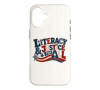 Literacy and Justice for All Teacher Librarian Books Case for iPhone 16