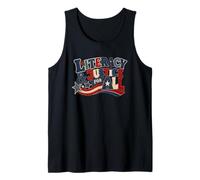 Literacy and Justice for All Teacher Librarian Books Tank Top