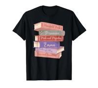 Literacy Austen Novels Romance Books Literary Jane Austen Value Graphic T-Shirt, Men, Black, XL