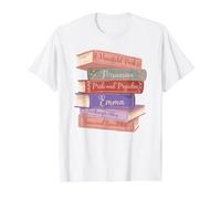 Literacy Austen Novels Romance Books Literary Jane Austen Value Graphic T-Shirt, Men, White, S