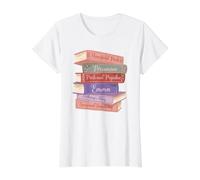 Literacy Austen Novels Romance Books Literary Jane Austen Value Graphic T-Shirt, Women, White, M
