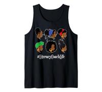 Literacy Coach Lifestyle Black Educator Reading Specialist Tank Top