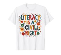 Literacy is a Civil Right Teacher Reading Education T-Shirt