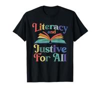 Literacy Justice For All Stop Book Banning Protect Librarian T-Shirt