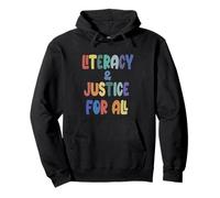 Literacy Justice Warrior Book Lover Reading Advocate Design Pullover Hoodie