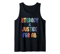 Literacy Justice Warrior Book Lover Reading Advocate Design Tank Top