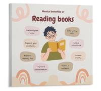 Literacy Matters Poster Benefits of Reading for Study Room Wall