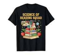Literacy Science of Reading Squad Cool Phonics Decoding Value Graphic T-Shirt, Men, Black, M