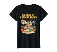 Literacy Science of Reading Squad Cool Phonics Decoding Value Graphic T-Shirt, Women, Black, L