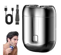 Literalous Shaver, Literalous 2025 New Upgrade Pocket Shavers USB Mini, Gradientiscolor Electric Razor, Rechargeable Waterproof, New Model Mini Dual-Head (Silver)