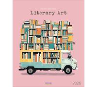Literary Art 2026: Kunstkalender mit Bildern von Peter Walters. Großer Wandkalender mit Illustrationen rund um die Literatur und Bücher. Hochformat: 45,5x55 cm.