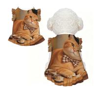 Literary Cat XL Pet Apparel for Small Dogs-Cute Summer Outfit for Puppy, Soft Breathable Pet Clothes for Cat
