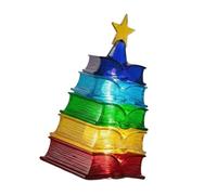 Literary Christmas Decoration Book Tree Ornament for Readers Teacher Club Holiday Reading Collection Christmas Tree Light