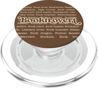 Literary Girl bookish Booktrovert Vintage Funny reading gift PopSockets PopGrip for MagSafe