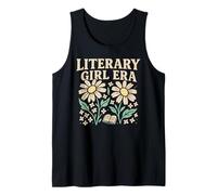 Literary Girl bookish club Floral Vintage Funny reading gift Tank Top