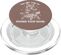 Literary Girl bookish Raccoon Vintage Funny reading gift PopSockets PopGrip for MagSafe
