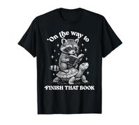 Literary Girl bookish Raccoon Vintage Funny reading gift T-Shirt