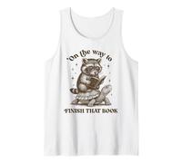 Literary Girl Bookish Raccoon Vintage Funny Reading Gift Tank Top