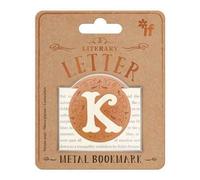 Literary Letters Metal Bookmark - Letter K