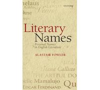 Literary Names: Personal Names in English Literature