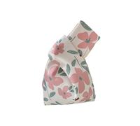 Literary Portable Floral Knot Wrist Bag Women Top Handle Tote Bag Purses Handbags Shopping Bag Phone Key Pouch For Walks, Color-02, One Size