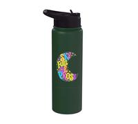 Literary Sky Prose Moon Stars Stainless Steel Insulated Water Bottle