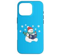 Literary Snowman Christmas Reading Romeo and Juliet Case for iPhone 16 Pro