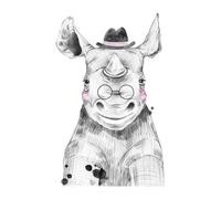 Literate Rhino Sweatshirt - White - M - White