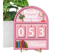 Literature Count Symbol - Timber Desk Ornament, Showcase Indicator for Household Sleeping Area Tasks, Wooden Piece with Long-Lasting Build, Contemporary Study Room, Edge Tablet for Office