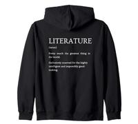Literature Definition - Funny Sarcastic Explanation Zip Hoodie
